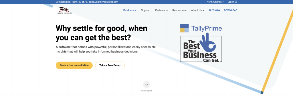TallyPrime home page