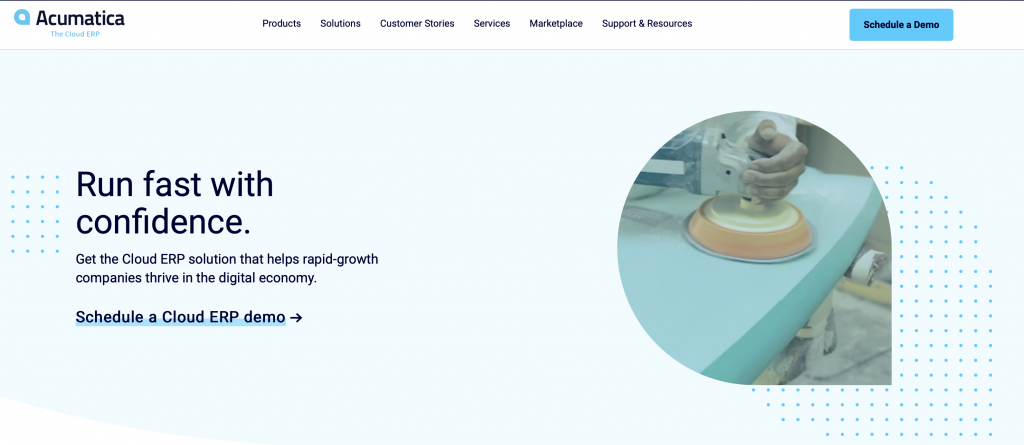 Acumatica home page - General Ledger Software