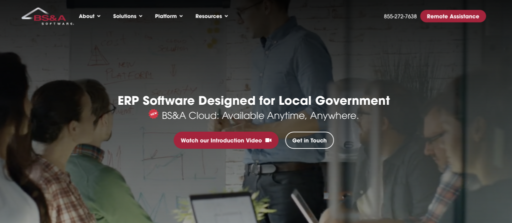 BS&A Software home page