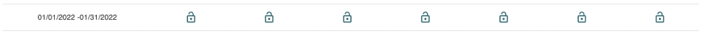 Open lock icons tell you that accounting periods are still open in SoftLedger