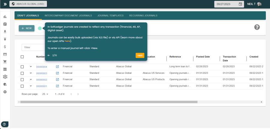 Posting an Intercompany Journal