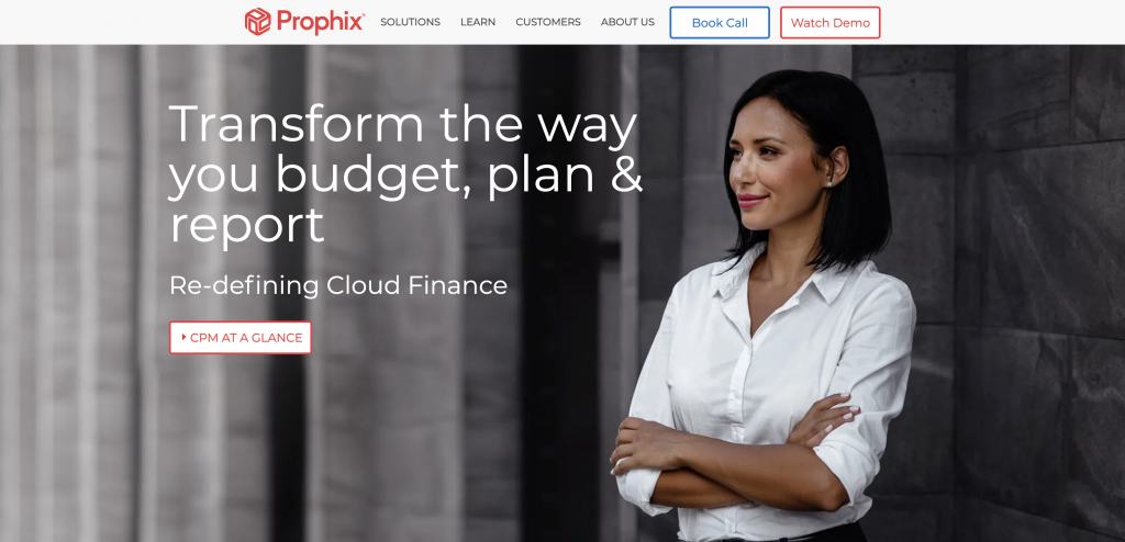 Prophix home page