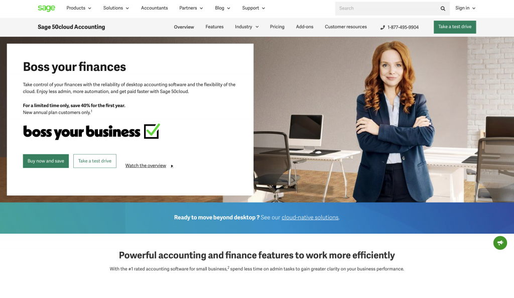 Sage 50Cloud Accounting home page - multi-currency accounting software