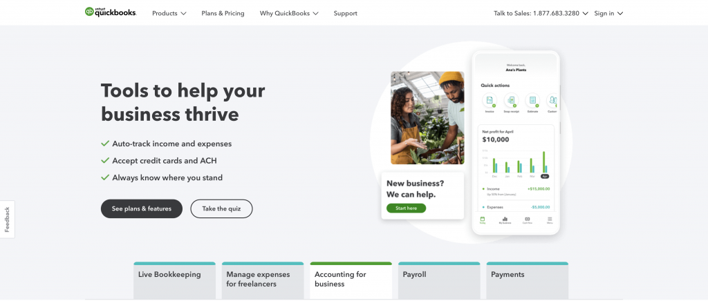 QuickBooks home page - Cloud Accounting Software
