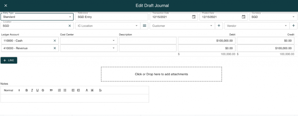 Step 5 to completing a cumulative translation adjustment journal entry in SoftLedger - update the balance sheet
