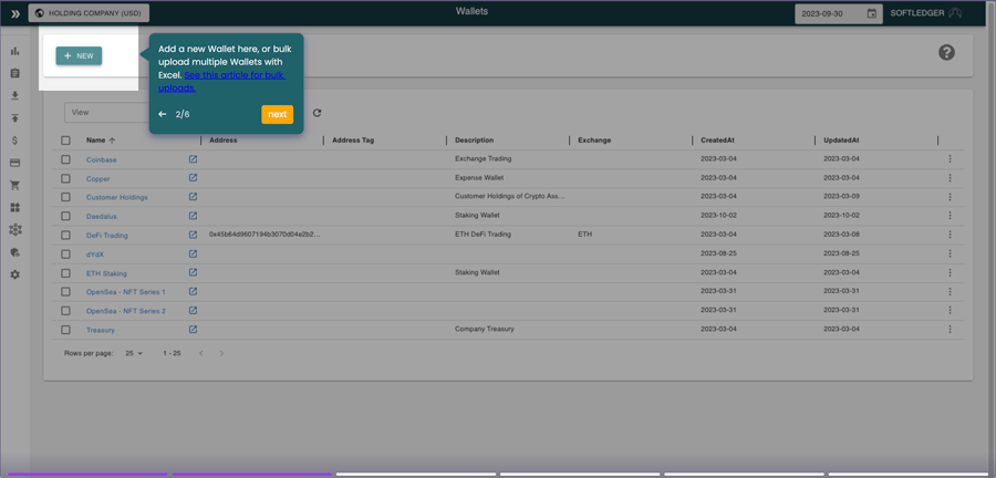 Wallet for Digital Assets Demo